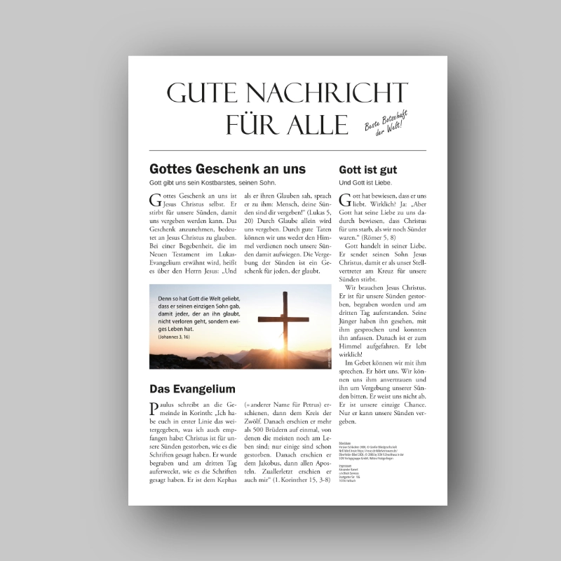 Traktat Gute Nachricht für Alle